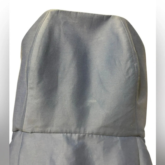 Halston Heritage Royal Blue Rounded Strapless High Low Dress with Pockets Size 2 - Picture 2 of 6